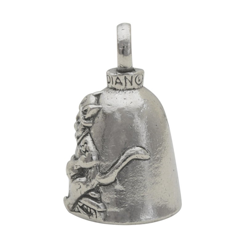 Guardian Bell Biker Cat Good Luck Bell w/Keyring & Black Velvet Gift Bag | Motorcycle Bell | Lead-Free Pewter | Good Luck Gift to Friends & Family | Bike Bell | Made in USAâ€¦ - Image 2